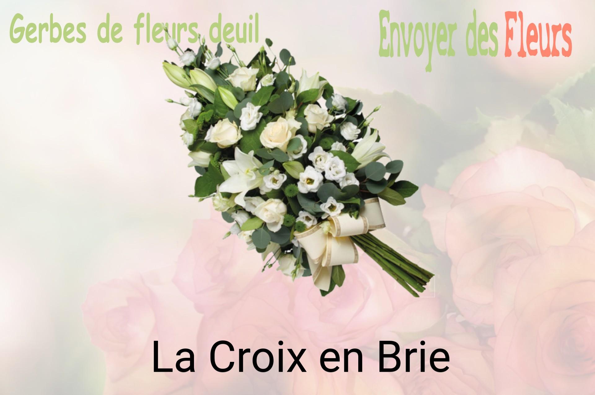 Gerbe de fleurs de deuil livrée à La Croix-en-Brie